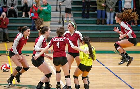 Division 2 Girls Volleyball Amherst Sweeps Minnechaug To Break 10 Year