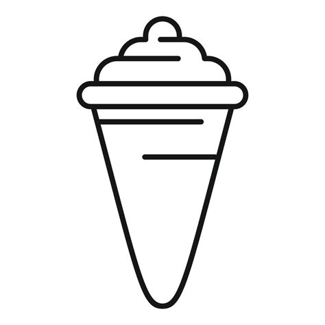 Ice cream cone outline icon representing dessert refreshment 47223741 ...