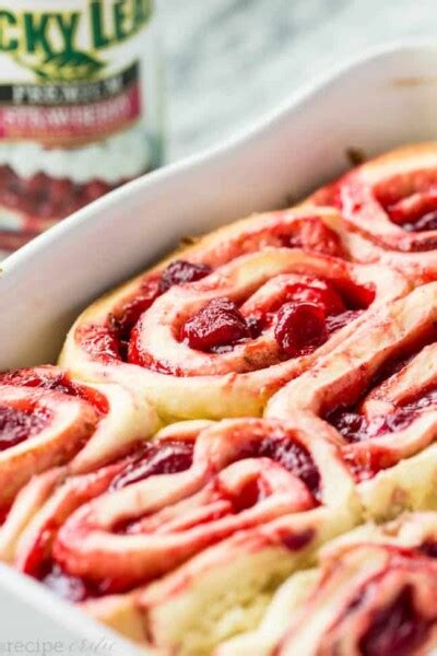 Strawberry Cinnamon Rolls With Lemon Cream Cheese Glaze The Recipe Critic