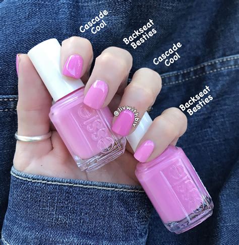 Essie pink comparison!!! Backseat Besties vs Cascade Cool!! | Essie ...