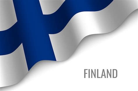 Premium Vector Waving Flag Of Finland