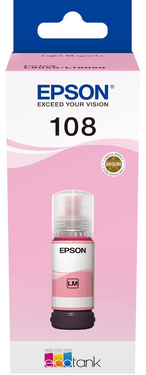 Epson 108 Magenta Clair Bouteille D Encre Epson EcoTank D Origine