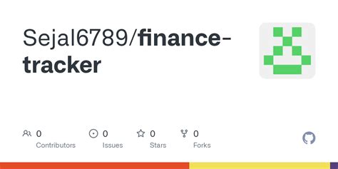 github sejalfinance tracker