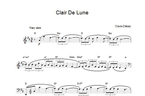 Claude Debussy Clair De Lune Sheet Music And Chords For Piano Solo Download Pdf Score 3