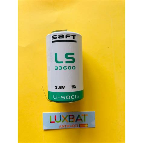 Batteria Al Litio SAFT LS33600CNR 3 6V 17Ah Con Lamelle A Saldare