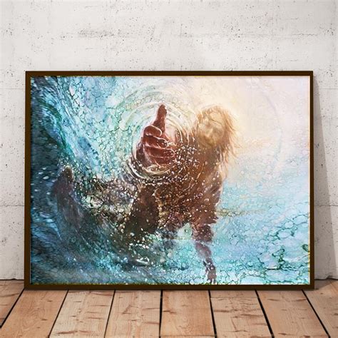 Jesus Canvas Hand Of God Canvas Christian Canvas God Etsy