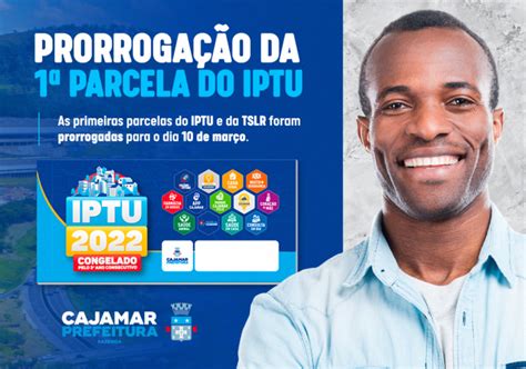 Primeira Parcela Do Iptu Prorrogada Para O Dia De Mar O