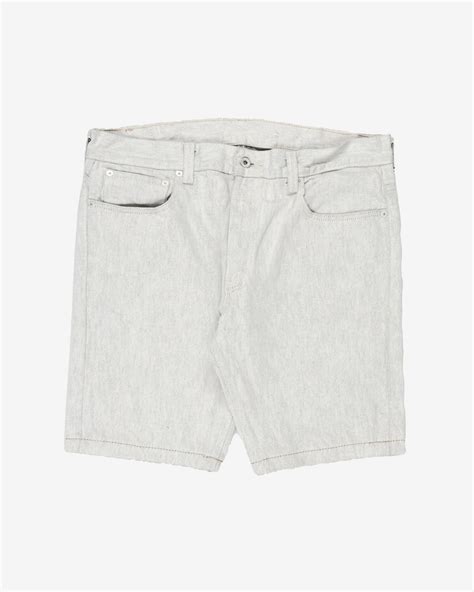 Levis Light Grey Denim Shorts W 38 Rokit