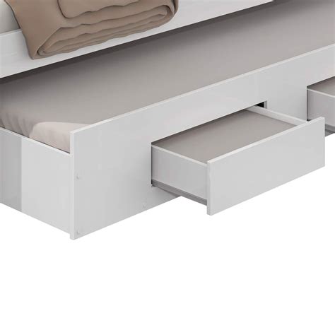 Cama Solteiro Cama Auxiliar Athenas Plus M Veis Lopas Branco Cama