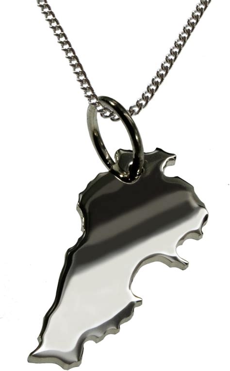 Collier De 50 Cm Pendentif Liban En Argent Massif 925 Amazonfr Bijoux