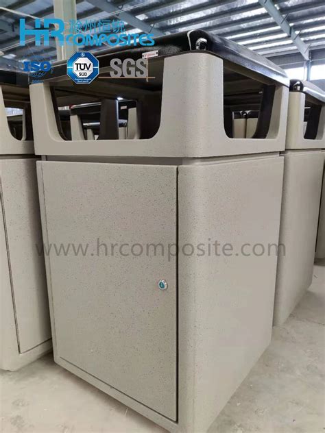 Fiberglass Waste Bin Trash Cans Trash Receptacle Customized Frp Trash