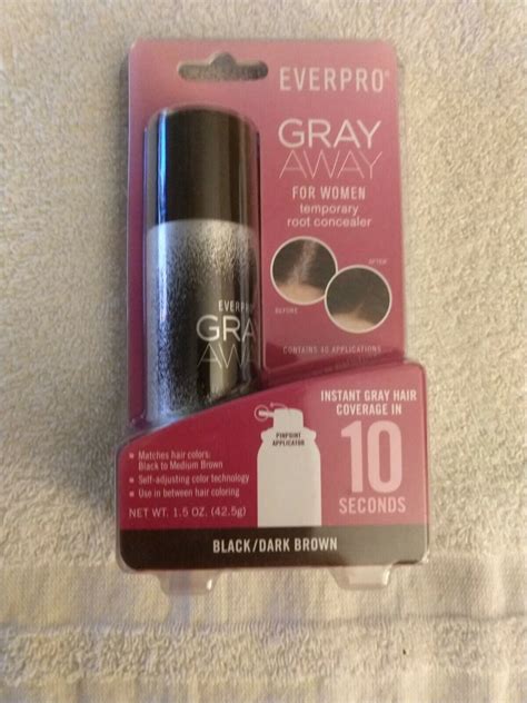 Everpro Gray Away Temporary Root Concealer Spray For Women Black Dark