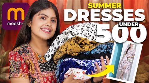 Trendy MEESHO Dresses Haul Under 500 Summer Dresses Collection For