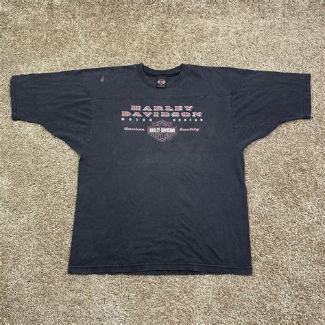 Vintage 00s Harley Davidson Motorcycle Mens T Shirt Gem