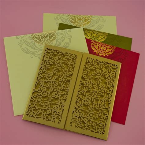 Fmc Laser Cut Wedding Invitation Card Leaflet At Rs Piece