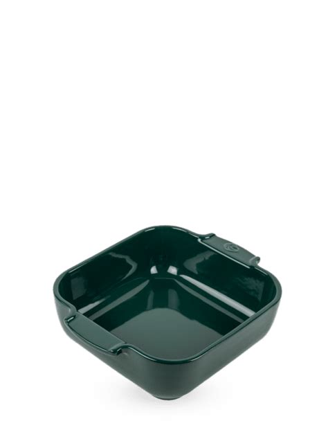 Appolia Ceramic Square Baking Dish In Forest Green Cm Peugeot Saveurs