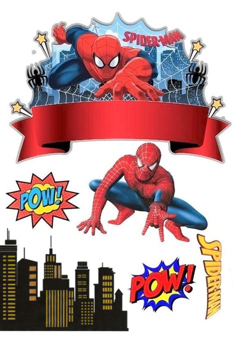 SPIDERMAN PERSONALISED PRINTED EDIBLE BIRTHDAY CAKE TOPPER DECORATION