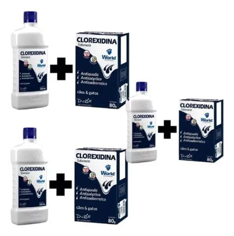 Kit Shampoo Sabonete Clorexidina Dugs Anti Seborreia Frete Gr Tis