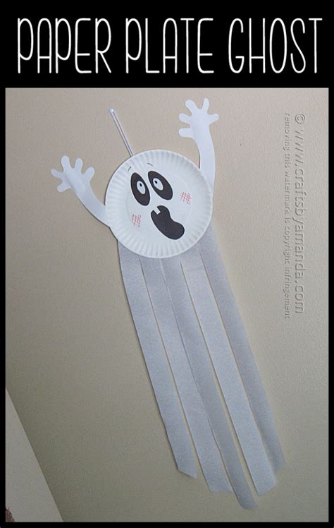 Paper Plate Ghost Craft A Fun Halloween Craft For The Kids To Make