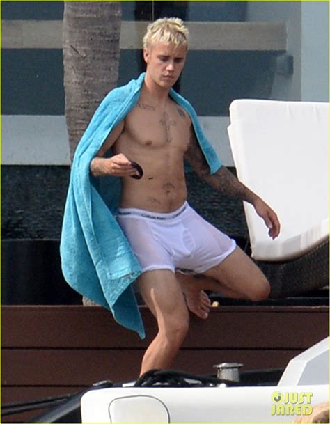 Justin Bieber S White Underwear Turns See Through While Wakeboarding In