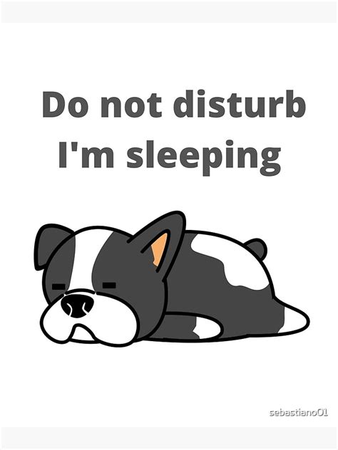 Do Not Disturb Im Sleeping Poster For Sale By Sebastiano01 Redbubble