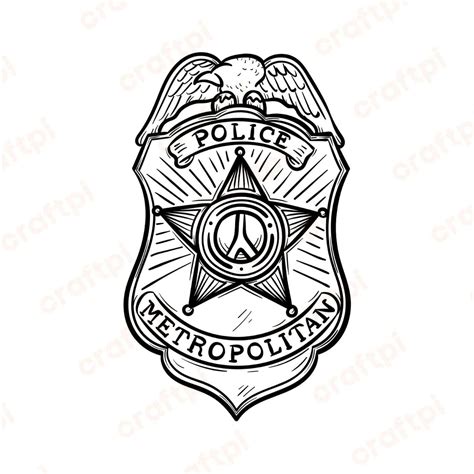 Police Badge Svg Png  Pdf Files Craftpi