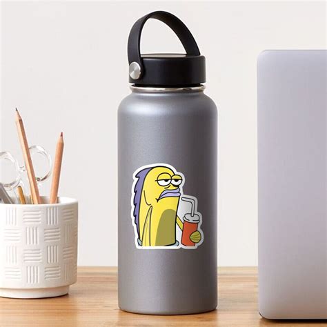 "Nat Peterson Drink - Spongebob meme fish" Sticker for Sale by ahlamothman | Redbubble