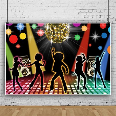 Amazon Sensfun Disco Party Backdrop Vintage 70s 80s 90s Disco