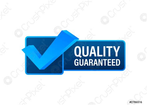 Quality Guaranteed Check Mark Premium Quality Symbol Vector Stock