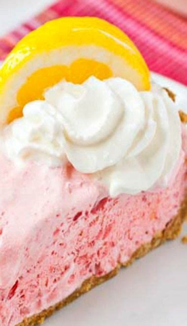 Frozen Strawberry Lemonade Pie Frozen Cake Frozen Desserts Frozen