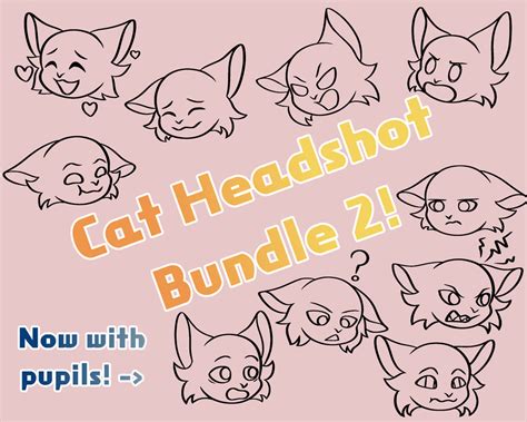 Cat Headshot Base Bundle 2 F2u By Lumiklyde On Deviantart