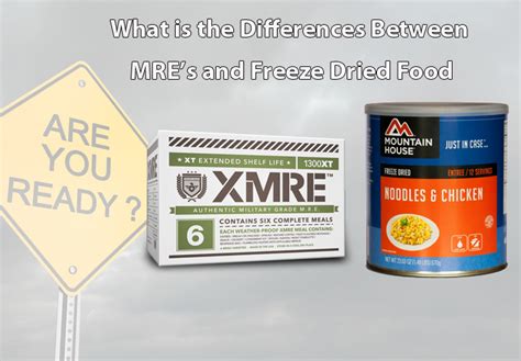 Mre Vs Freeze Dried Meals Whats The Difference Nitro Pak