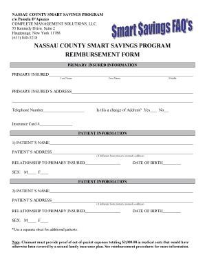 Fillable Online Nassaucountyny Nassau County Smart Savings Program