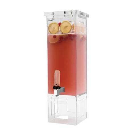 Rosseto Ld Clear Acrylic Square Gallon Beverage Dispenser