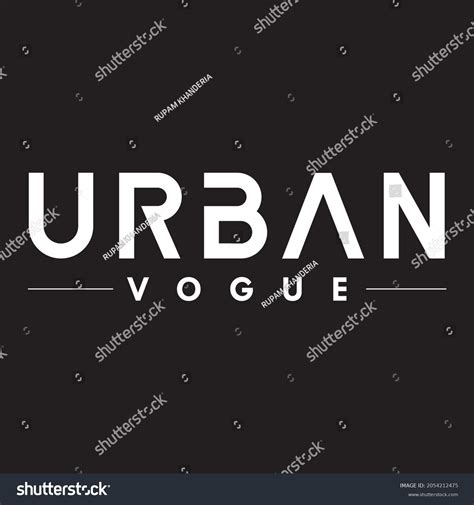 Text Urban Vogue Logo Design Stock Vector Royalty Free