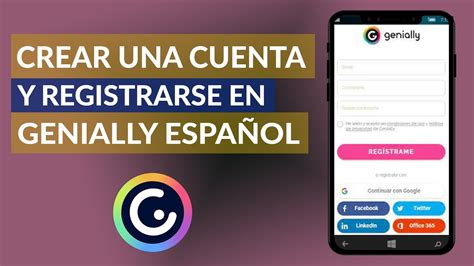 Cómo crear una cuenta y registrarse en GENIALLY en español Fácilmente