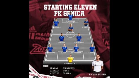 BESENOVA VS FK SENICA EGY Tidak Masuk Starting Line Up YouTube