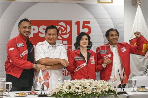 Prabowo Subianto Kunjungi DPP PSI ANTARA Foto