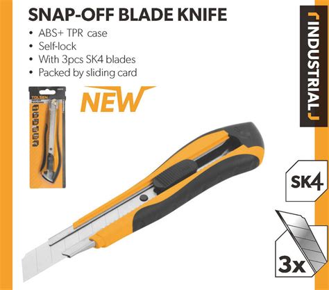 Blade Cutter Knife Snap Off W Self Lock 18x100mm Tpr Handle 30015