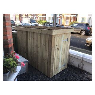 Low Roof Slot In Bike Shed Contemporary Shed Sussex By Brighton