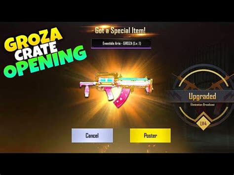 Pubg Lite New Groza Crate Opening Lv Pubg Lite Eventide Aria