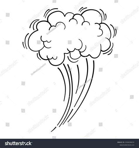 Speed Cloud Motion Effect Cartoon Comic Stock Vector Royalty Free