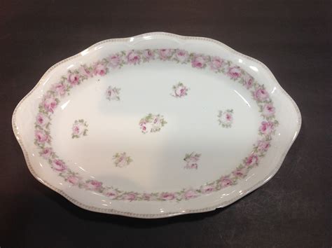 Platter Pink Rose Pattern Z S Co Bavaria Etsy In Rose