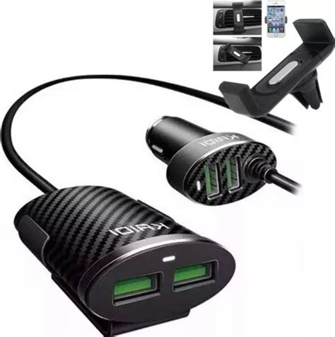 Carregador Veicular Turbo 4 Portas Usb 5 1 25w