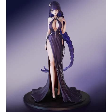 Genshin Impact Raiden Shogun Beelzebul Gk Figure Evening Dress Soft