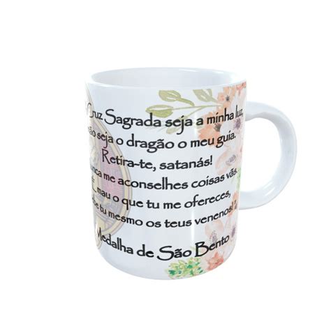 Caneca Medalha de São Bento Religiosa Católica Elo7