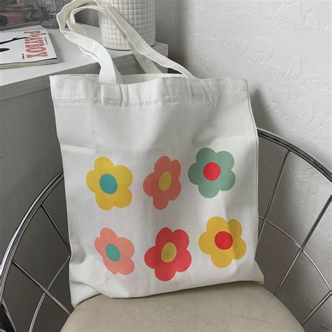 Flower Tote Bag Floral Tote Bag Shopping Bag Eco Friendly Bag Canvas