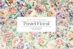 Watercolor Pastel Floral Background