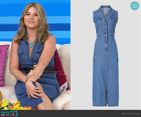 Wornontv Jennas Sleeveless Denim Dress On Today Jenna Bush Hager Clothes And Wardrobe From Tv