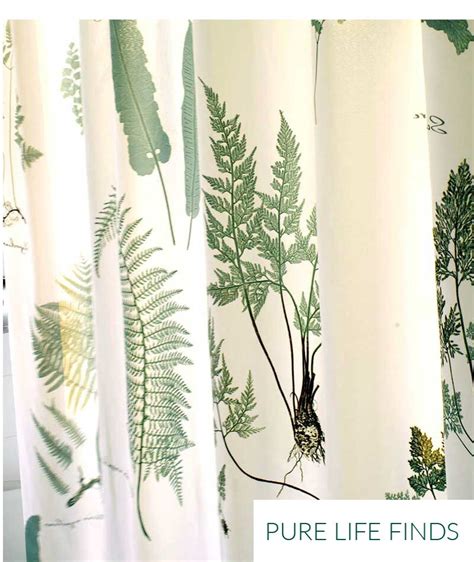 Special Ferns Shower Curtain Nature Shower Curtain Leaves Shower